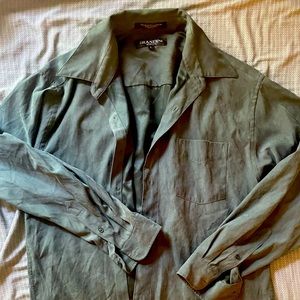 Velvety green dress shirt